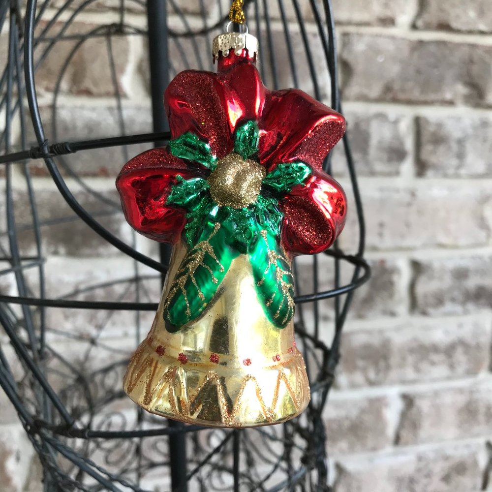 Christmas Poinsettia Ornament Holiday Winter New